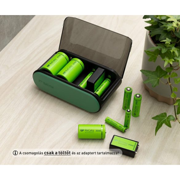 GP Recyko B631 univerzális akkutöltő powerbank AA/AAA/C/D/9V