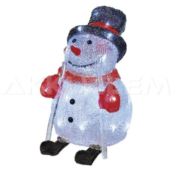 Karácsonyi hóember SNOWMAN 30 led 24x28cm IP44 időzítővel 230V kül- és beltéri