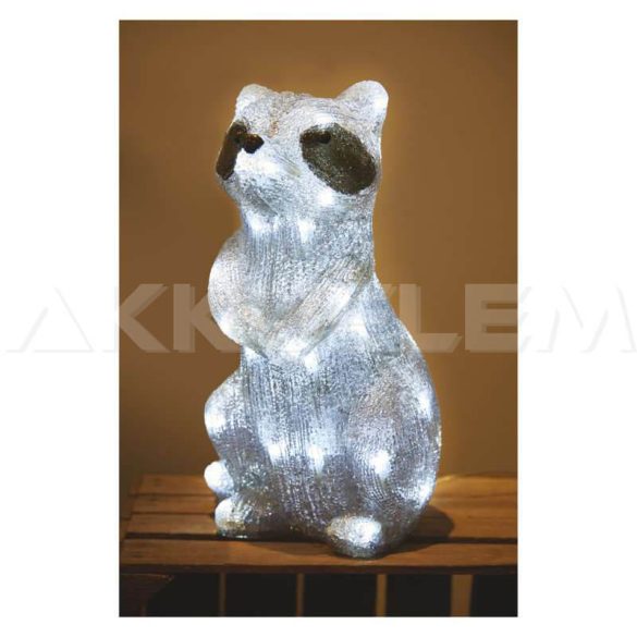 Karácsonyi mosómedve RACCOON 40 LED 26x39cm IP44 időzítővel 230V kül- és beltéri