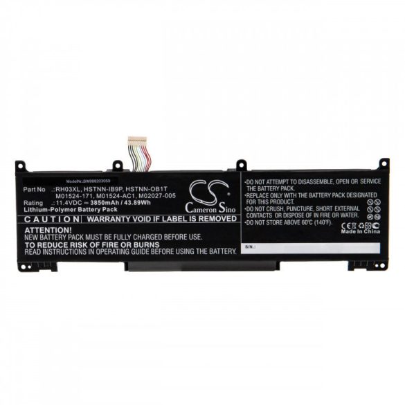 Utángyártott HP HSTNN-IB9P HSTNN-OB1T 3850mAh 11.4V Li-po laptop akkumulátor