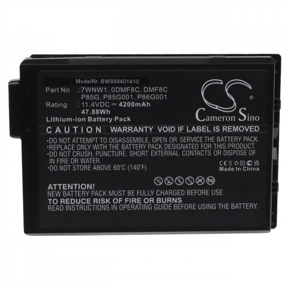 Utángyártott Dell 0DMF8C 7WNW1 DMF8C P85G P85G001 4200mAh 11.4V Li-ion laptop akkumulátor