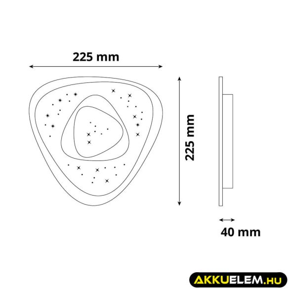 Avide Design lámpa fali Oyster Yvette mini 3 kapcsolási mód 33W 2670lm