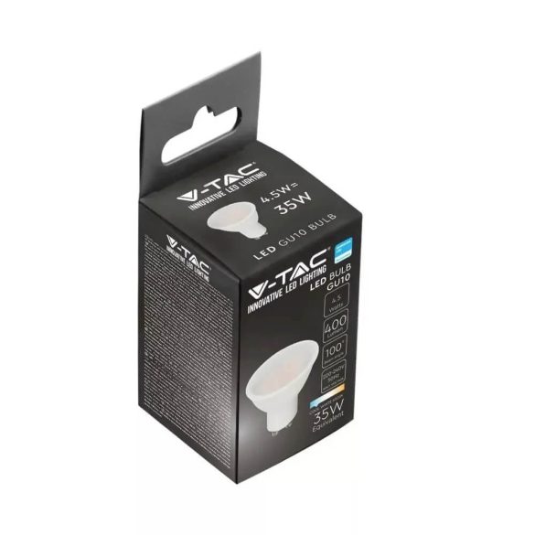 V-TAC GU10 SAMSUNG chipes Opál LED-izzó 4,5W 4000K 400lm 110°