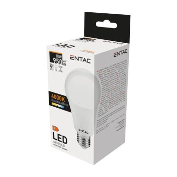 Entac E27 LED izzó Globe 10W/ 60W NW 4000K 950lm