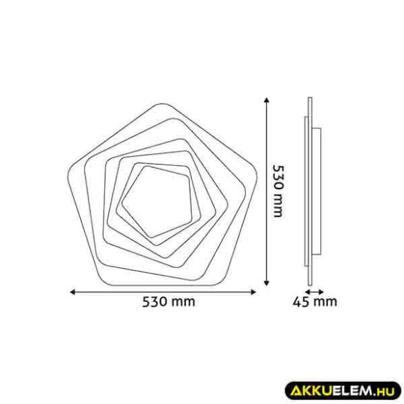 Avide DESIGN lámpa mennyezeti ELIZA 76W RF Távirányítóval