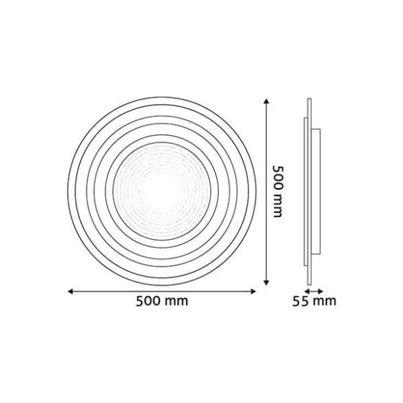 Avide DESIGN lámpa mennyezeti NOAH 76W távirányítóval DIMM