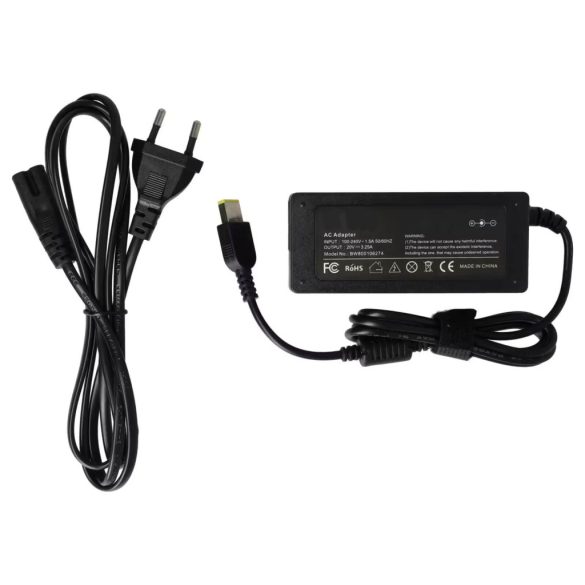 Lenovo 20V 3,25A 65W square CP notebook adapter utángyártott