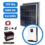   Napelem csomag 1000VA 2*60Wp 50Ah Electric Power + Wifi modul