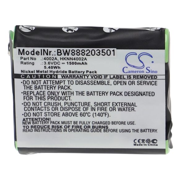 Motorola 4002A, 56315, AP-4002, AP-4002H, 1532, 53615 - 1500mAh 3.6V NiMH rádió akku