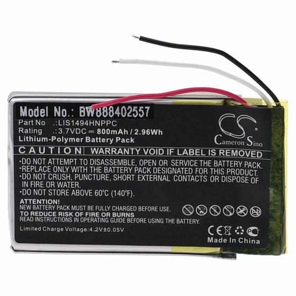 Sony LIS1494HNPPC - 800mAh 3.7V Li-polymer vezeték nélküli headset akku