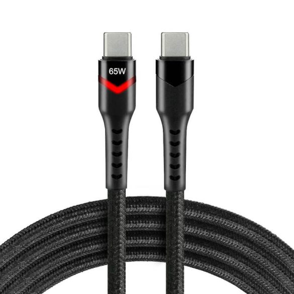 everActive USB-C - Type-C kábel PD 60W 2m Fekete + LED