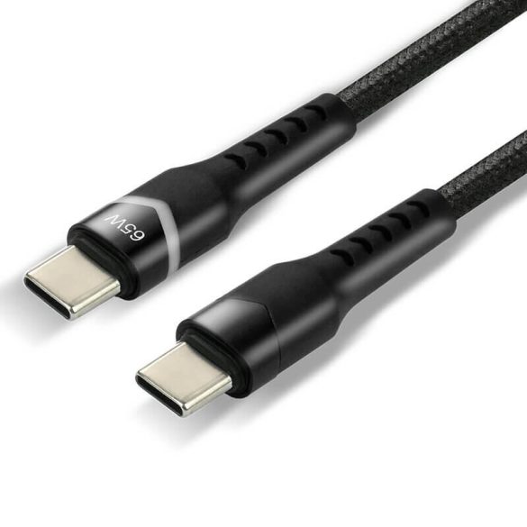 everActive USB-C - Type-C kábel PD 60W 2m Fekete + LED