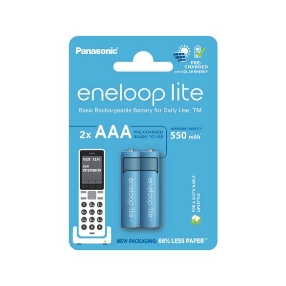 Eneloop AAA 550mAh NiMh akkumulátor DECT 2db/bliszter (ár/db)