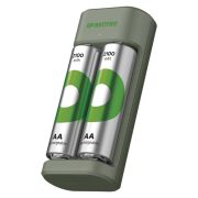 GP ReCyko E221 akkutöltő Powerbank + 2db 2100mAh AA akku