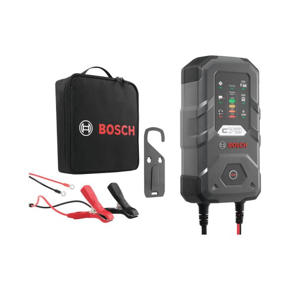 Bosch C70 autó akkumulátor tölto 12V 10A / 24V 5A