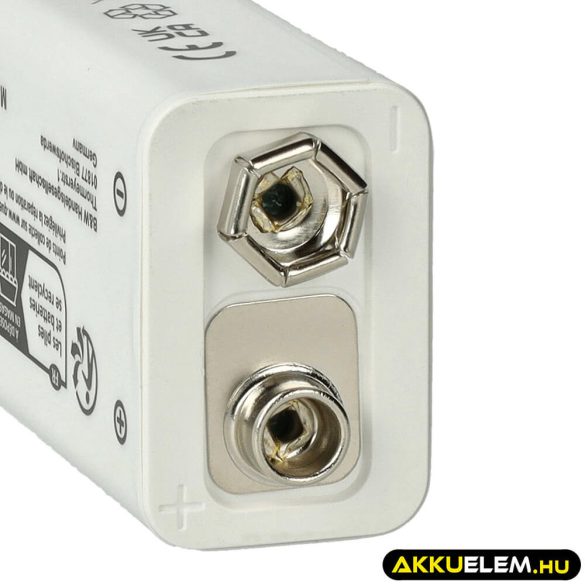 9V Block Li-ion akkumulátor USB-C csatlakozó 6F22 6LR61 9.0V 1000mAh