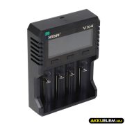   XTAR VX4 Ni-MH, LiFePO4, 1,5V és 3,6V/3,7V Li-ion teszter töltő hálózati adapterrel