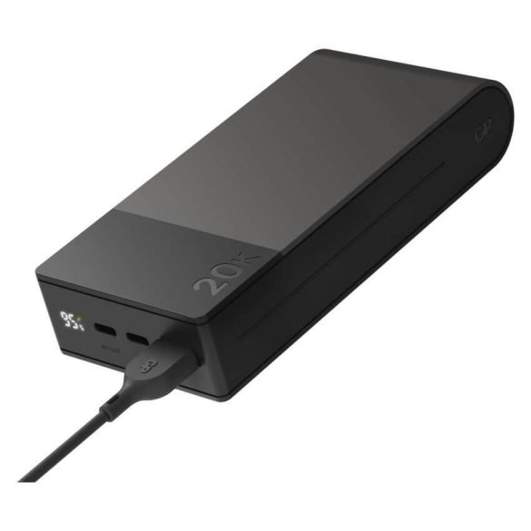 GP Powerbank M20C 20000mAh 22,5W LED kijelzővel szürke