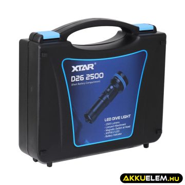 Xtar D26 2500lum SHORT búvárlámpa szett