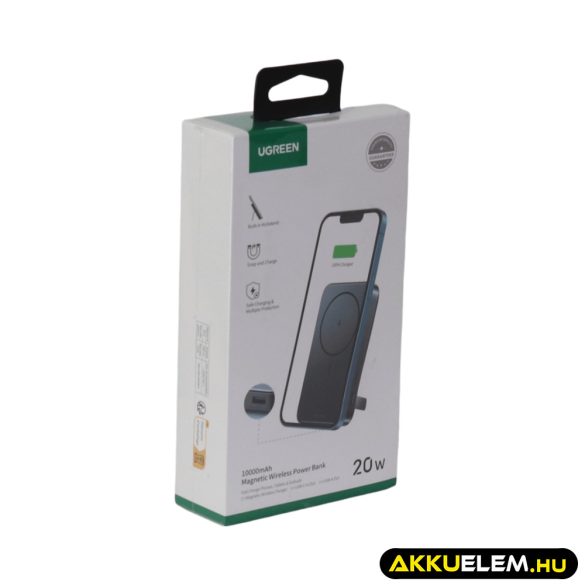 Ugreen PB206 PowerBank 10000mAh vezeték nélküli töltés, mágneses 20W