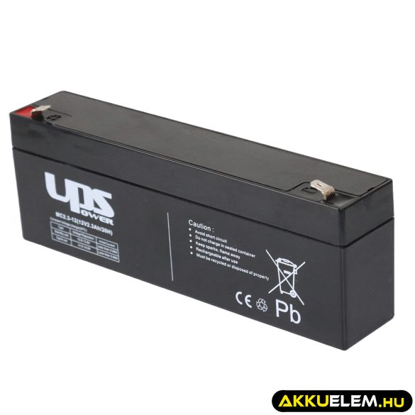 UPS Power 12V 2,3Ah zselés akkumulátor (MC2.3-12)