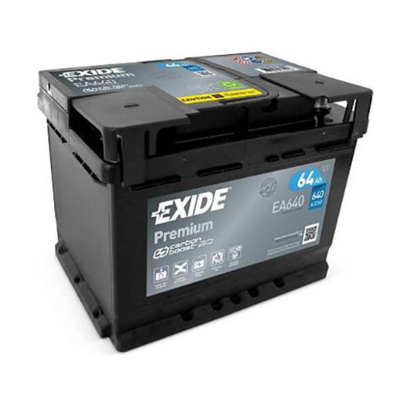 64Ah EXIDE Premium EA640 autó akkumulátor JOBB+