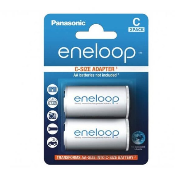 Eneloop BQ-BS2E AA -> C átalakító adapter R6->R14 2db ár/bliszter