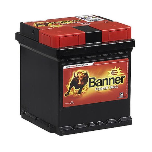 Banner Power Bull 12V 42Ah 390A P4208 autó akkumulátor JOBB+ 