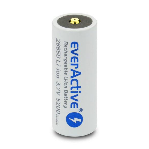 everActive 26650 3,7V 5200mAh li-ion akkumulátor microUSB bemenettel