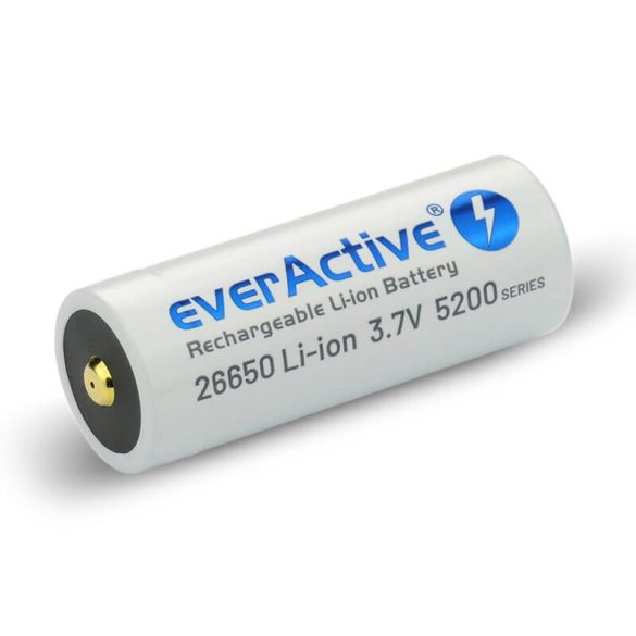 everActive 26650 3,7V 5200mAh li-ion akkumulátor microUSB bemenettel