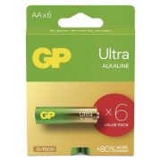 GP 15AU 1,5V AA LR6 Ultra alkáli elem 6db-os csomagban