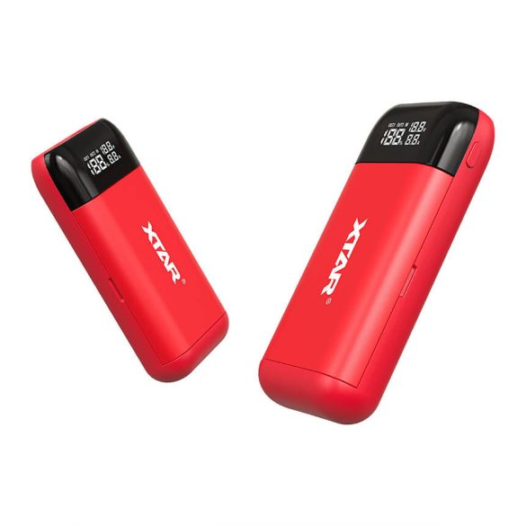 XTAR PB2S Li-ion akkutöltő powerbank 18650 PIROS