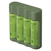   GP ReCyko Everyday B421 USB-s akkutöltő PowerBank + 4db 2700mAh AA akku